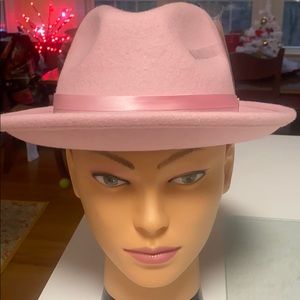 Pink Wool Fedora Large Brand New Bruno Capelo